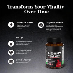 Kapsul Ekstrak Horny Goat Weed Kompleks, Kapsul Maca Root untuk Meningkatkan Energi dan Stamina untuk Pria dan Wanita - Product Image 5