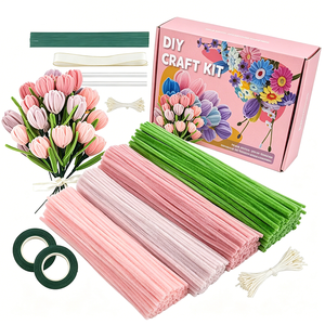 TOYSRUNNER Matériel artistique DIY Fil pelucheux de 8 mm pour projets éducatifs pour enfants Décorations artistiques créatives - Product Image 4