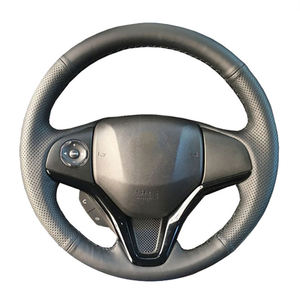 ที่หุ้มพวงมาลัยรถยนต์หนังไมโครไฟเบอร์หนังและหนังกลับสำหรับฮอนด้าฟิตซิตี้2014แจ๊ส2015 HRV HR-V 2016 VEZEL 2015-2017 - Product Image 1