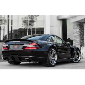 Kit de Carrocería Ancha Serie Negra R230 para SL63 SL55 Benz R, Incluye Parachoques Delantero y Trasero, Alerón, Cubierta de Motor y Faldones Laterales - Product Image 6