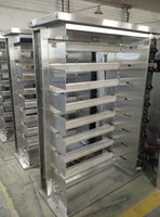Four à rôtisserie à gaz professionnel pour poulets, capacité commerciale de 45 poulets, 8 broches, 8 moteurs, pour restaurants