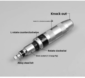 13-Piece Impact <b>Screwdriver</b> <b>Set</b> Screw Extractor Galvanized Finish Chrome Vanadium Steel Cr-V Handle Rusty Stubborn Screw Removal - Product Image 2