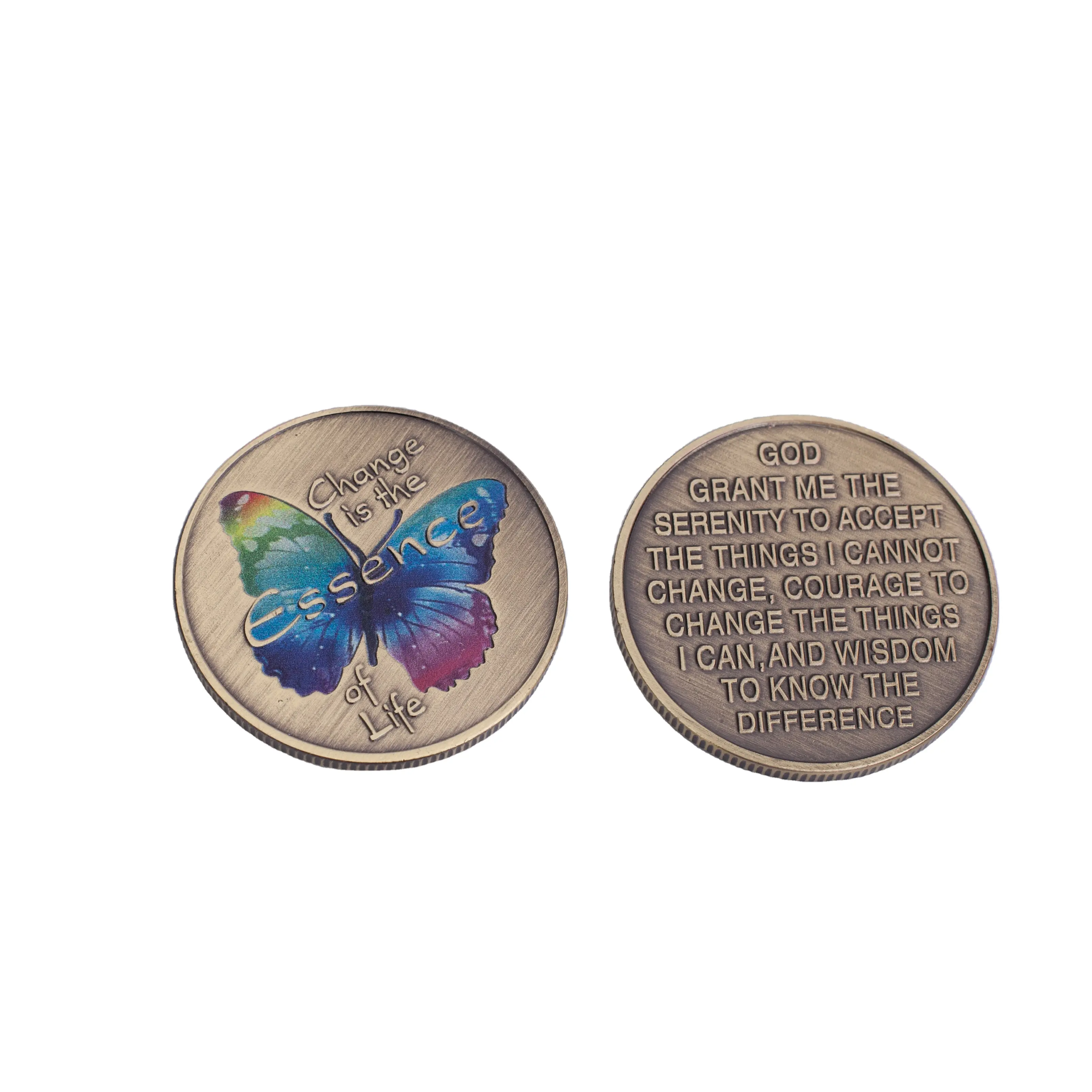 เหรียญที่ระลึกสีบรอนซ์ผีเสื้อ เหรียญที่ระลึกพิมพ์ 3 มิติ และชุดงานฝีมือโลหะแบบกําหนดเอง
