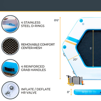 Ponton gonflable de plate-forme d'île flottante de personnalisation avec grand prix