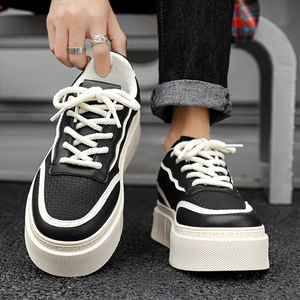 Shelby Men's <b>Shoes</b> 2025 Autumn New Style <b>Height</b>-<b>Increasing</b> Outdoor Casual Sports Versatile Wear-Resistant Thick-Soled White - Product Image 3