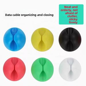 厂家直销供应硅胶电缆收卷机简易桌面软线收纳器家用客厅USB鼠标电缆固定器 - Product Image 2
