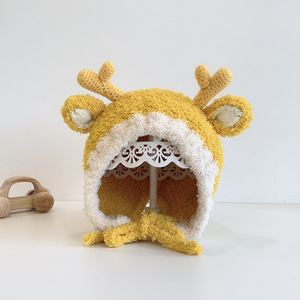 Cappello caldo per bambini orecchie <span class=keywords><strong>di</strong></span> cervo invernali simpatici bambini e bambine copricapo in lana <span class=keywords><strong>di</strong></span> <span class=keywords><strong>agnello</strong></span> a prova <span class=keywords><strong>di</strong></span> vento - Product Image 6