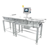 Automatisch dynamisch weegsorteersysteem met transportband en afwijzingssysteem voor fruit, groenten, vis en gevogelte