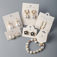 Boucles d'oreilles en carton bijoux personnalisés ensemble de boucles d'oreilles emballage affichage papier carte support de carte impression étiquette bijoux carte