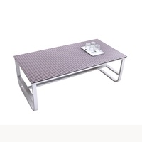 Tapis de table basse RNPT en PVC imprimé, rayures fines violettes, rectangulaire, couverture de table décorative en vinyle pour hôtel, salon, salle de séjour
