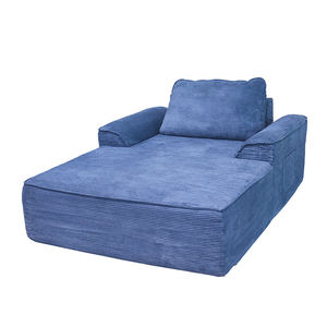 Tempat tidur <span class=keywords><strong>Sofa</strong></span> ukuran tunggal, kursi dengan bantal dan saku samping, <span class=keywords><strong>Sofa</strong></span> malas untuk rumah/kantor/ruang tamu/asrama, biru gelap - Product Image 3