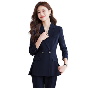 Women's Suit Set Solid Color Polyester Anti-Wrinkle Casual Workwear 2025 Spring Autumn - Product Image 5