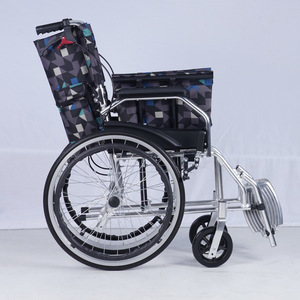 KS Lightweight Foldable Aluminum Alloy Manual Wheelchair For Elderly And Stroke Patients With No <b>Inflation</b> Required - Product Image 2