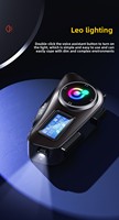 Sistema de Intercomunicación para Casco de Motocicleta Q58 Max con Pantalla LCD, Iluminación LED, Cancelación de Ruido, Batería de 1000 mAh, Material ABS