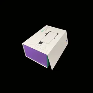 Luxury consumer electronics paper packaging carton plain white hotsold customized cardboard magnetic gift box