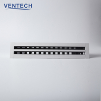 Ventech – Ventilation d'échappement Hvac, alimentation en aluminium, diffuseur de plafond à Air, diffuseurs à fentes linéaires avec boîte de plénum