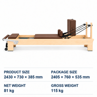 Produit tendance 2026 Réformateur Pilates en bois d'érable pour studio et entraînement fitness commercial