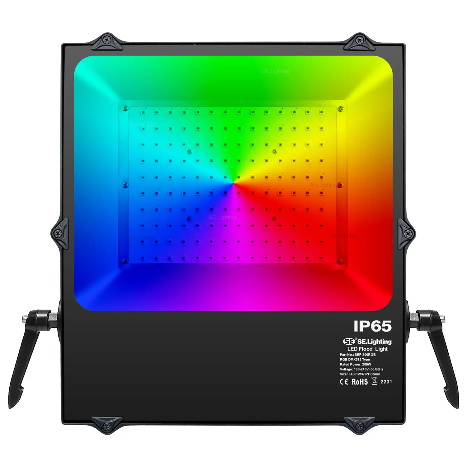 Luces de inundación de escenario DMX 200W RGB RGBW RGB CCT LED para exteriores