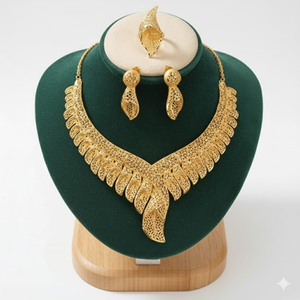 ชุดเครื่องประดับสร้อยคอแบบพิเศษ สร้อยคอแบบ Sautoir สร้อยคอแบบ Plaque ชุดเครื่องประดับ 4 ชิ้น เหมาะสำหรับลุคสบายๆ และหรูหรา - Product Image 2