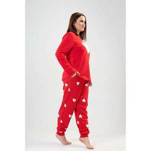 Conjunto de Pijama BAYAN XXL con Cuello Redondo y Manga Larga para Mujer, 2 Yardas, Bolsillo Ovalado, Ropa de Dormir con Puños - Product Image 1