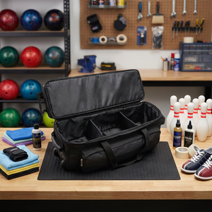 Vente en gros de haute qualité OEM chariot à roulettes personnalisé 3 4 quatre rouleaux boules de <span class=keywords><strong>bowling</strong></span> sac fourre-tout - Product Image 6