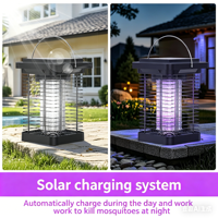 Under-The-Lamp Technologie DC1 Solar LED Muggendodende Verlichtingslamp Metaal Tuin Buiten Waterdicht Villa Insecticide