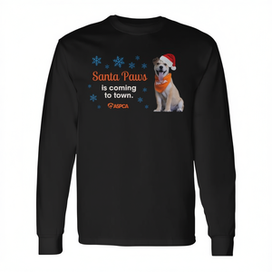 T-shirt à manches longues pour chien Santa Paws, design de vacances ASPCA - Product Image 2
