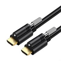 Pabrik OEM Konektor Berlapis Emas 4K 60Hz dengan Pengunci Sekrup untuk Kabel Berjaket PVC, Multi Perisai, Audio Video Monitor TV Proyektor