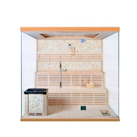 Tradition canadienne en bois de pruche/cèdre rouge sauna à vapeur 4 personnes pas cher meilleur sauna fournisseur d'usine de salle