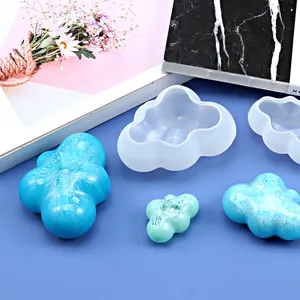 D119 Traballante Nuvole 3d di cioccolato pasta di zucchero Muffa Del Silicone della muffa Handmade Nube di Cristallo Decorativo per la decorazione dell'automobile