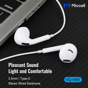 Écouteurs <span class=keywords><strong>de</strong></span> jeu Miccell <span class=keywords><strong>de</strong></span> haute qualité, type C, mains libres, filaires, musique, vente en gros, réduction <span class=keywords><strong>de</strong></span> <span class=keywords><strong>bruit</strong></span>, intra-auriculaires - Product Image 2