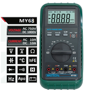 Multímetro Digital Electrónico de Mano MASTECH MY68 Nuevo con Pantalla LCD de 3 3/4 Dígitos, 3999 Lecturas y Rango Automático AC - Product Image 4