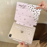 Étui de protection avancé à motif léopard cousu pour tablette Apple iPad 11e/10e génération, support rotatif pour Air 11 pouces