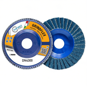 Disque à lamelles Fervi Grindflex bleu 125 mm sans fer pour ponçage du métal Fabriqué en Italie - Product Image 1