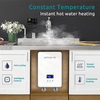 Chauffe-eau électrique instantané 3,5 kW 5,5 kW avec affichage numérique, température réglable et sécurité pour douche et salle de bain OEM/ODM