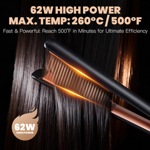 PRITECH Lisseur Professionnel 62W <span class=keywords><strong>Max</strong></span> Haute Température 500°F 260°C Fer Plat 480 pour Cheveux Raides et Bouclés - Product Image 4