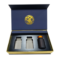 Coffret de parfum élégant noir et or, emballage en papier kraft personnalisé de luxe pour huiles essentielles, coffret cadeau cosmétique