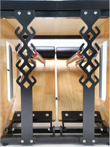 <span class=keywords><strong>Chaise</strong></span> de Pilates en bois de chêne, avec une structure en bois stable, des poignées pliables et des ressorts réglables - Product Image 4