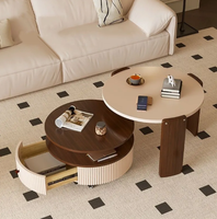 Ensemble table basse et meuble TV moderne, durable et mobile pour petits appartements
