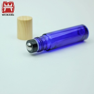 Flacon roll-on en verre avec bouchon en plastique imitation bois de qualité supérieure, 5 ml, 10 ml, pour huile essentielle, <span class=keywords><strong>parfum</strong></span> - Product Image 2