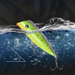Promotion Leurre Popper à Longue Portée à Yeux de Poisson 3D pour Poisson-Chat, Brochet, Saumon, Bar, Leurre Dur Jigging, Utilisation en Rivière, 22.5G 100MM - Product Image 2