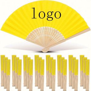Mini Abanicos Plegables Portátiles de Bambú con Logotipo Personalizado Tallado, Recuerdos para Bodas, Fiestas y Festivales Rave - Product Image 4