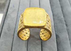 Party Kundan Kada pour femmes plaqué or avec matériau principal en cuivre de style religieux à la mode - Product Image 5