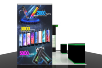 Vente flash : Stand d'exposition modulaire portable en aluminium personnalisé avec éclairage LED, livraison express pour les expositions