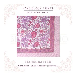 Pareo de algodón con estampado artesanal africano violeta para mujer, ligero, para cubrir el bikini, ropa de playa y resort para verano - Product Image 4