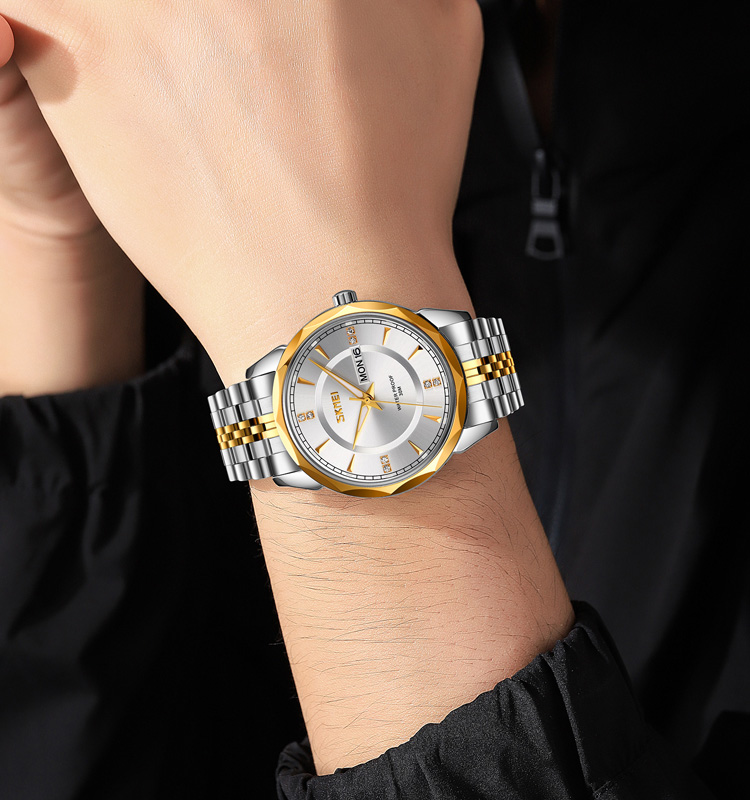 SKMEI 9268 New arrival Fashion Men watches High Quality Stainless Steel Wristwatch Mens Quartz watch
