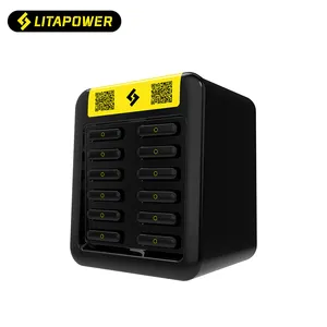 12Slots Fast Charge Mobile Shared Powerbank Share Power Rental Station For Rent without power banks