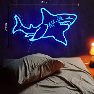 Lampe LED néon flexible personnalisée en forme de requin, tube lumineux en silicone, décoration murale, étanche pour extérieur, maison, bar, jardin, bâtiments, centres commerciaux, magasins - Product Image 2