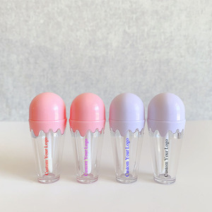 LZ Pack <span class=keywords><strong>Precio</strong></span> de fábrica Cono de helado 7ml Blanco Rosa Brillo de <span class=keywords><strong>labios</strong></span> Tubos vacíos Etiqueta privada personalizada Envase de brillo de <span class=keywords><strong>labios</strong></span> con varita - Product Image 1