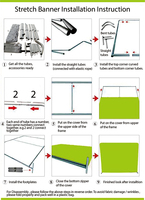 Cadre de présentation personnalisé de 8 pi x 8 pi Support de toile de fond de 10 pi x 8 pi Cadre de toile de fond de présentation en aluminium de 20 pi x 8 pi